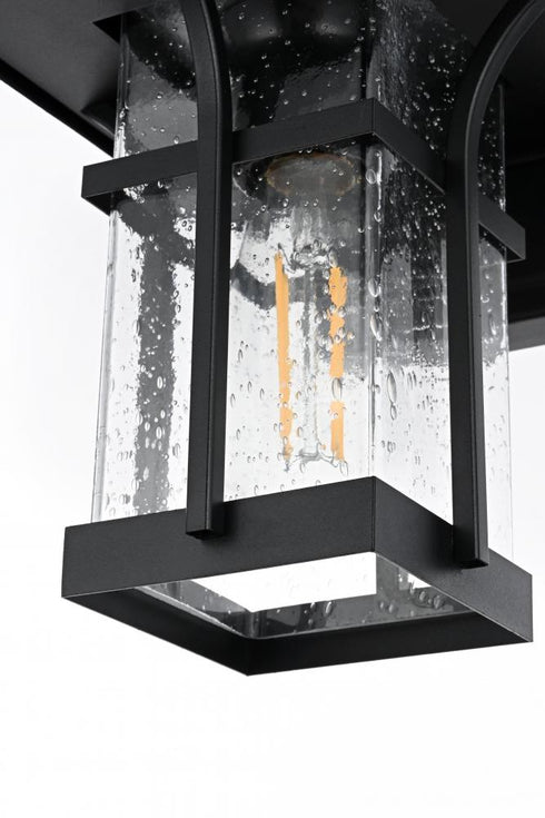 Elegant Lighting Woodstock 7 inch Outdoor Pendant in Black Model: OD345W11BK
