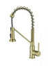 Elegant Lighting Yara Single Handle Pull Down Sprayer Kitchen Faucet in Brushed Gold Model: FAK-310BGD