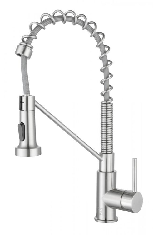 Elegant Lighting Yara Single Handle Pull Down Sprayer Kitchen Faucet in Brushed Gold Model: FAK-310BGD