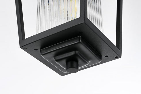 Elegant Lighting York 7 inch Outdoor Pendant in Black Model: OD305H13BK
