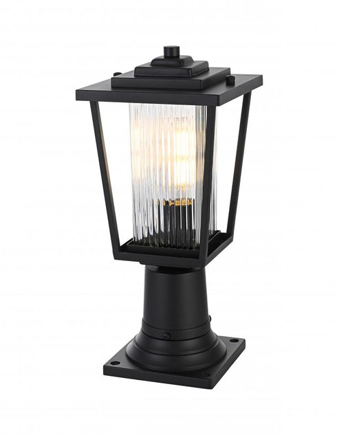 Elegant Lighting York 7 inch Outdoor Pendant in Black Model: OD305P16BK