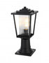 Elegant Lighting York 7 inch Outdoor Pendant in Black Model: OD305P16BK