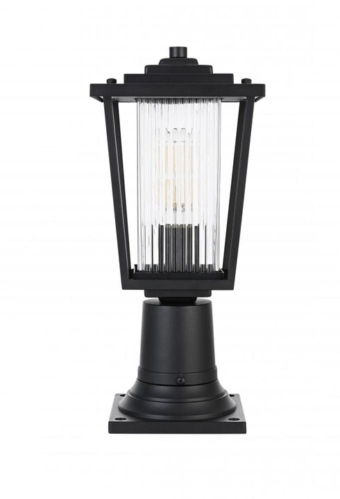 Elegant Lighting York 7 inch Outdoor Pendant in Black Model: OD305P16BK