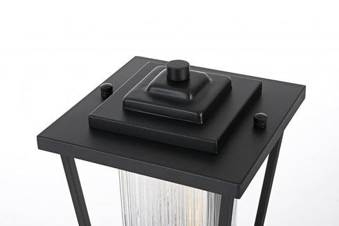Elegant Lighting York 7 inch Outdoor Pendant in Black Model: OD305P16BK