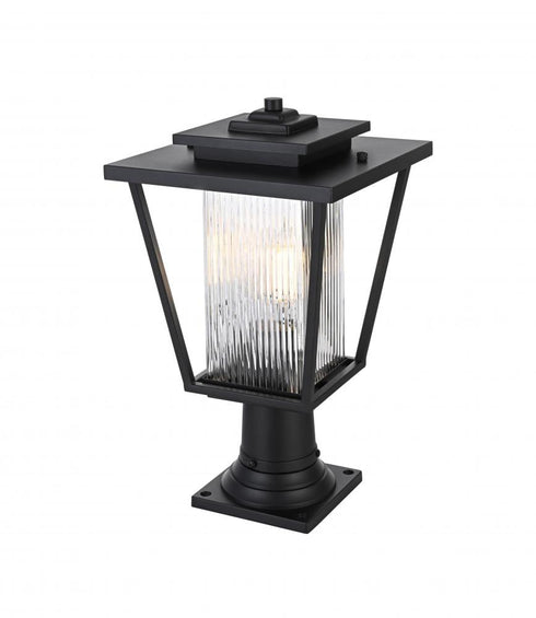 Elegant Lighting York 7 inch Outdoor Pendant in Black Model: OD305P18BK