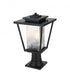 Elegant Lighting York 7 inch Outdoor Pendant in Black Model: OD305P18BK