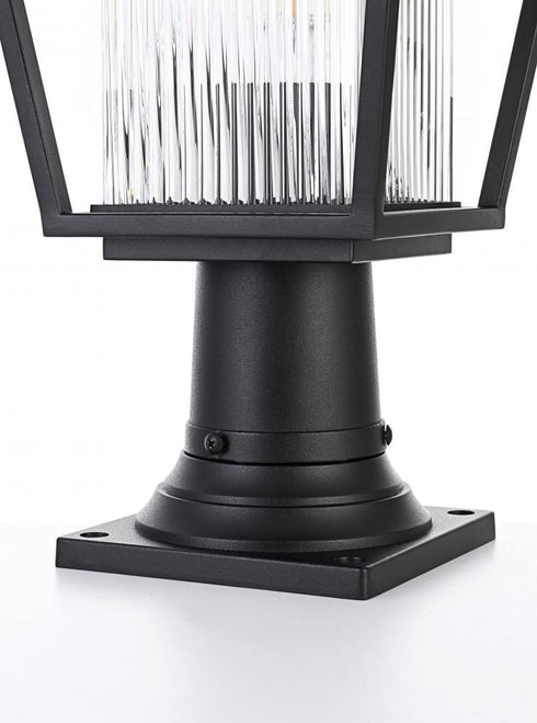 Elegant Lighting York 7 inch Outdoor Pendant in Black Model: OD305P18BK