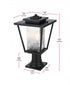 Elegant Lighting York 7 inch Outdoor Pendant in Black Model: OD305P18BK