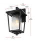 Elegant Lighting York 7 inch Outdoor Pendant in Black Model: OD305W13BK