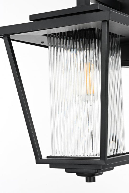 Elegant Lighting York 7 inch Outdoor Pendant in Black Model: OD305W16BK