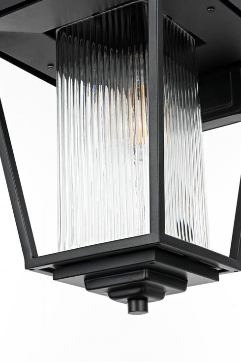 Elegant Lighting York 7 inch Outdoor Pendant in Black Model: OD305W16BK