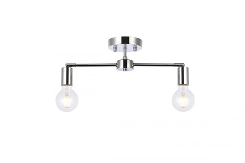 Elegant Lighting Zane 2 lights black flush mount Model: LD2348BK