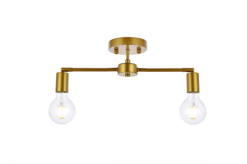 Elegant Lighting Zane 2 lights black flush mount Model: LD2348BK