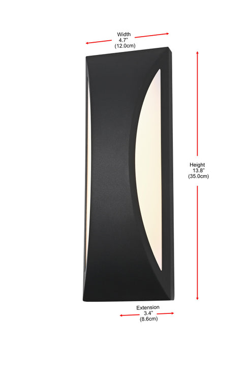 Elegant Lighting Zayn 1 Light Wall Sconce W4.7 Inch E3.4 Inch H13.8 Inch in Black Model: OD407W14BK