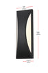 Elegant Lighting Zayn 1 Light Wall Sconce W4.7 Inch E3.4 Inch H13.8 Inch in Black Model: OD407W14BK