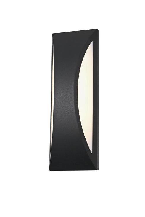Elegant Lighting Zayn 1 Light Wall Sconce W6.1 Inch E4.5 Inch H17.5 Inch in Black Model: OD407W18BK