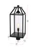 Elegant Lighting Zora 26 inch Outdoor Post light in Black in Black and Clear Finish Model: OD606P26BK