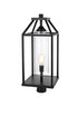 Elegant Lighting Zora 26 inch Outdoor Post light in Black in Black and Clear Finish Model: OD606P26BK