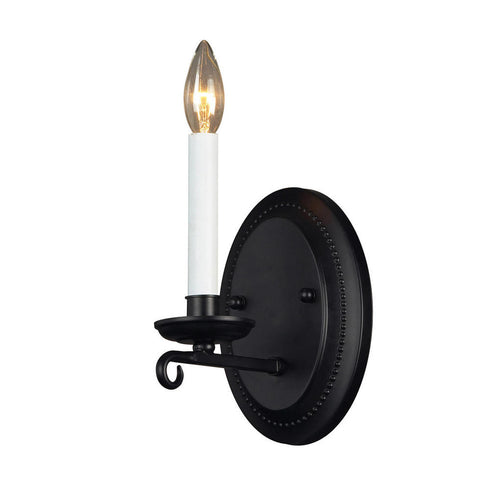 Elk 1 Light BLACKSMITH COLLECTION MATTE BLACK FINISH Model: 12520