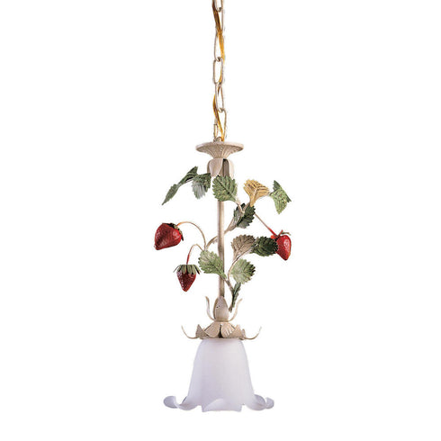 Elk 1 Light Hanging Pendant with Flowers in Brown Finish Model: 66402
