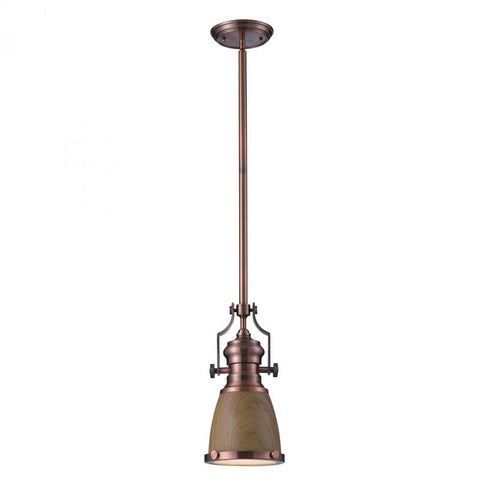 Elk 1 Light MINI PENDANT in Antique Copper Finish Model: 66712-1