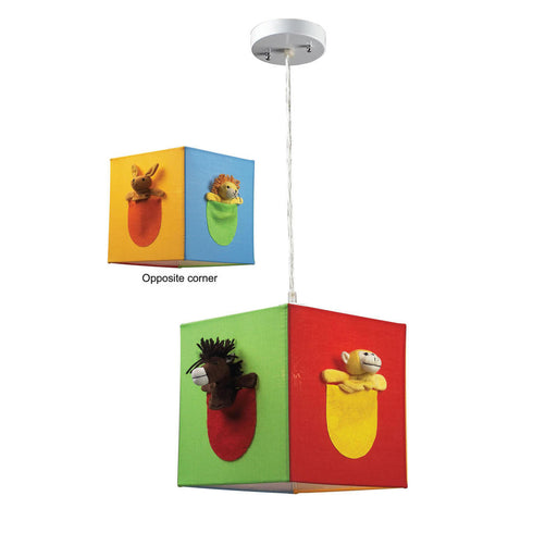 Elk 1 Light NOVELTY PUPPET POCKETS PENDANT in Multicolor Finish Model: 5124/1