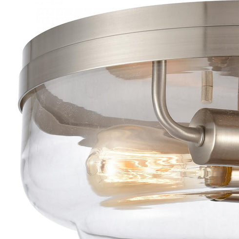 Elk 2 Light FLUSH MOUNT in Brushed Nickel Finish Model: CN320232