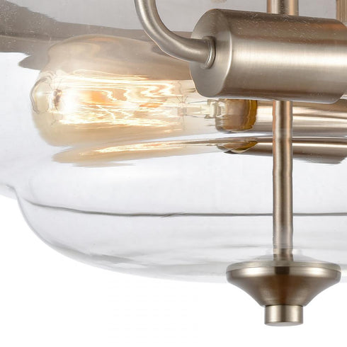 Elk 2 Light FLUSH MOUNT in Brushed Nickel Finish Model: CN320232