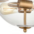 Elk 2 Light SEMI FLUSH MOUNT in Satin Gold Finish Model: CN280285