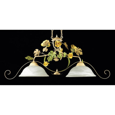 Elk 2 LITE SEMI FLUSH With FLOWERS in Brown Finish Model: 76903