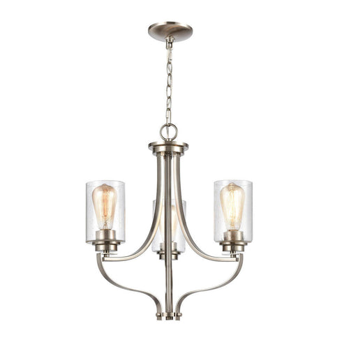 Elk 3 Light CHANDELIER in Brushed Nickel Finish Model: CN300322