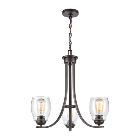 Elk 3 Light CHANDELIER in Oil Rubbed Bronze Finish Model: CN320321