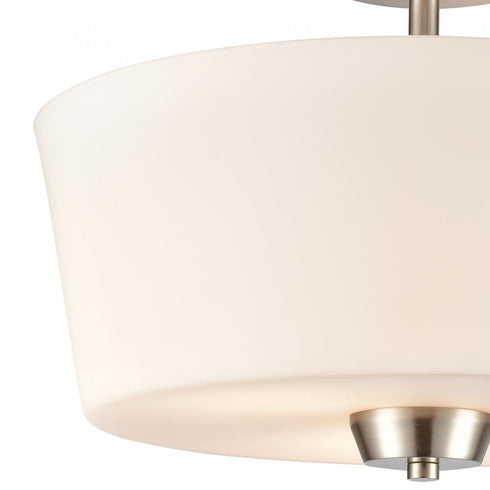 Elk 3 Light SEMI FLUSH MOUNT in Brushed Nickel Finish Model: CN310282