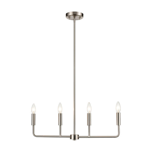 Elk 4 Light CHANDELIER in Brushed Nickel Finish Model: CN330422