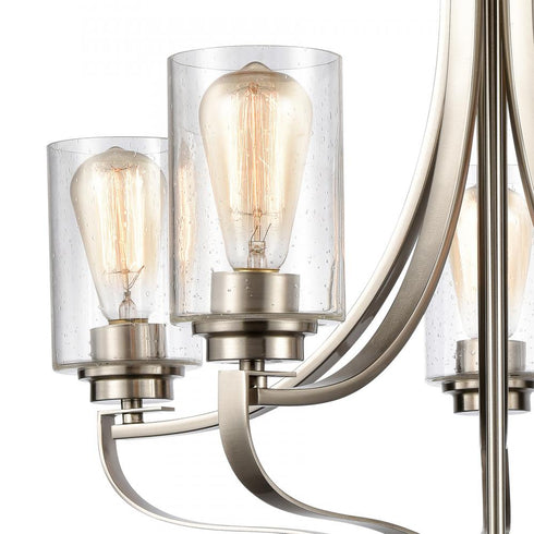 Elk 5 Light CHANDELIER in Brushed Nickel Finish Model: CN300522