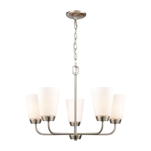 Elk 5 Light CHANDELIER in Brushed Nickel Finish Model: CN310522