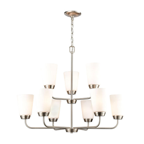 Elk 9 Light CHANDELIER in Brushed Nickel Finish Model: CN310922
