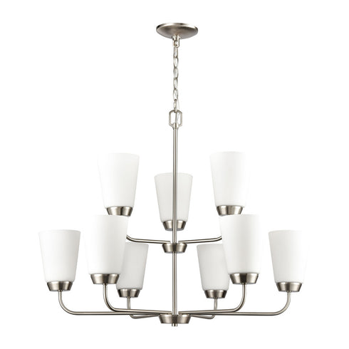 Elk 9 Light CHANDELIER in Brushed Nickel Finish Model: CN310922