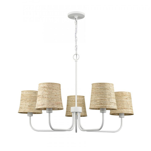 Elk Abaca 34'' Wide 5 Light Chandelier Textured Model: 32457/5