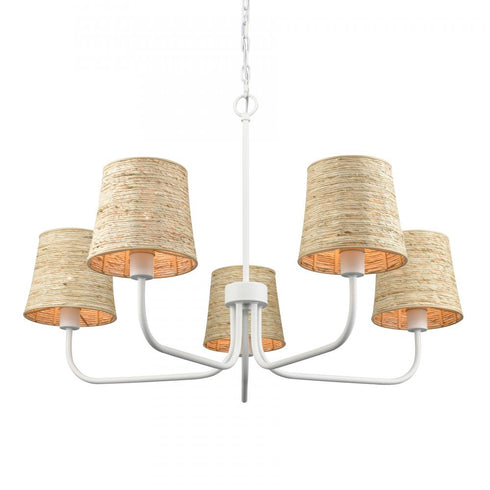 Elk Abaca 34'' Wide 5 Light Chandelier Textured Model: 32457/5