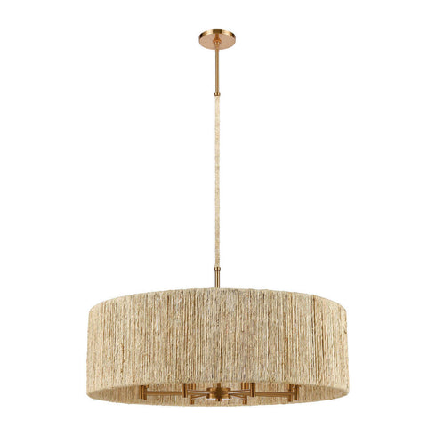 Elk Abaca CHANDELIER in Satin Brass Finish Model: 32413/8