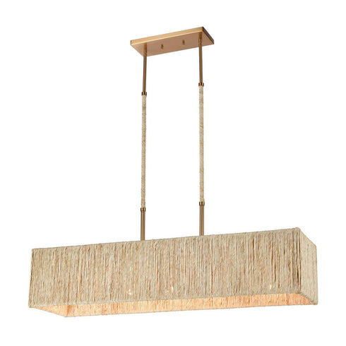 Elk Abaca ISLAND LIGHT in Satin Brass Finish Model: 32414/5