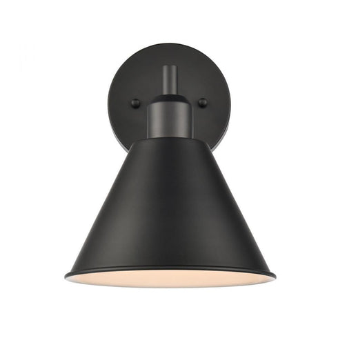 Elk Abbington 8 Inch Wide 1 Light Vanity Light in Matte Black Model: 68270/1