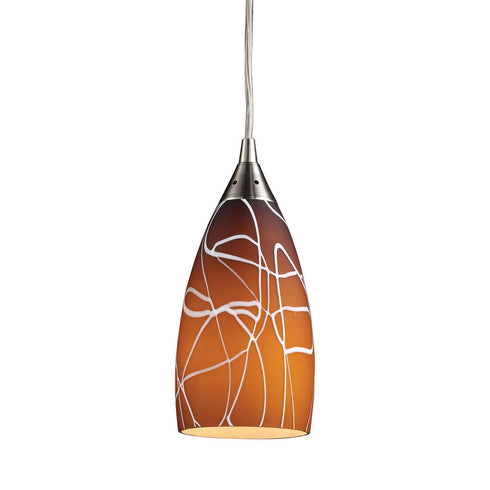 Elk Abstractions 1 Light MINI PENDANT in Nickel Finish Model: 20002/1BA