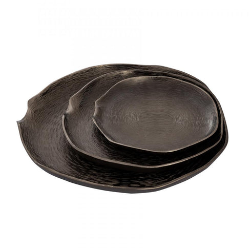 Elk Afton Tray Set of 3 in Oil Rubbed Bronze Finish Model: H0897-10482/S3