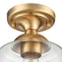 Elk Agnes 8 Inch Wide 1 Light Semi Flush Mount in Satin Brass Model: 81564/1