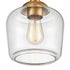 Elk Agnes 8 Inch Wide 1 Light Semi Flush Mount in Satin Brass Model: 81564/1