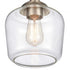 Elk Agnes 8 Inch Wide 1 Light Semi Flush Mount in Satin Nickel Model: 81574/1