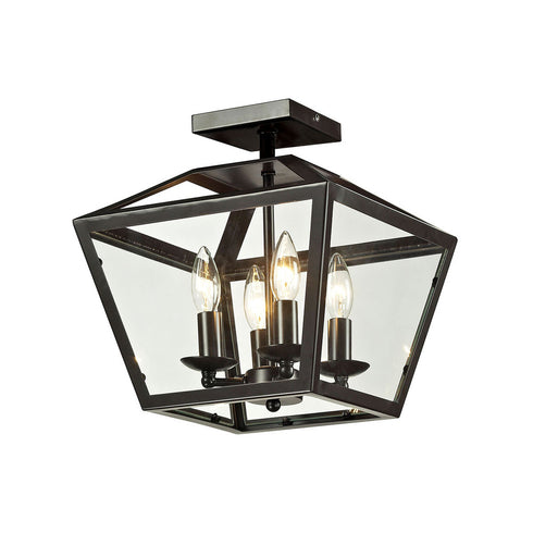 Elk Alanna 4 Light SEMI FLUSH MOUNT in Oil Rubbed Bronze Finish Model: 31506/4