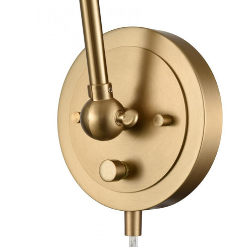 Elk Albany 16 Inch High 1 Light Hinged Swingarm Sconce Brushed Gold Model: 52354/1